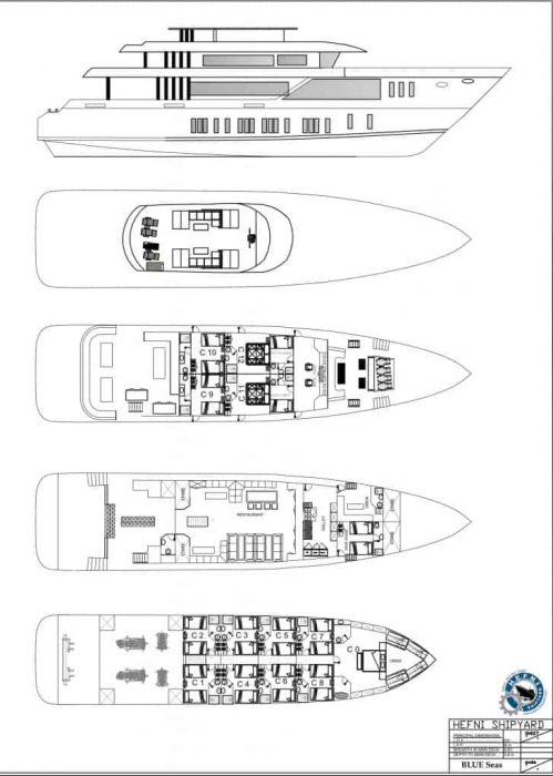 Blue Seas dive boat Layout