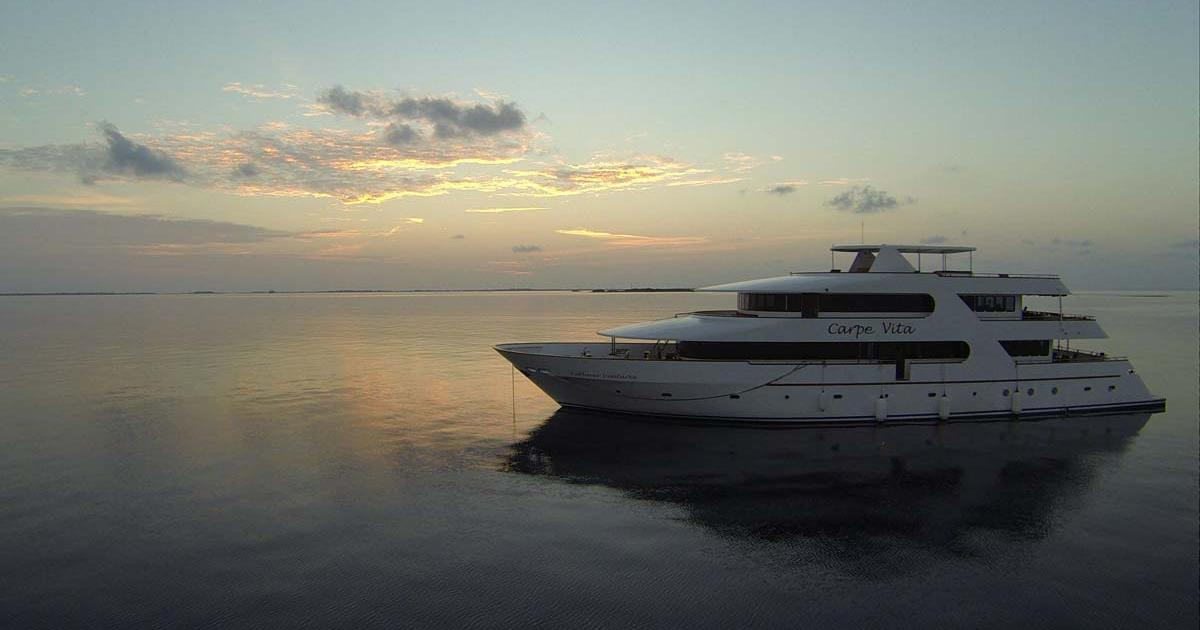 Carpe Vita Maldives liveaboard just before sunset