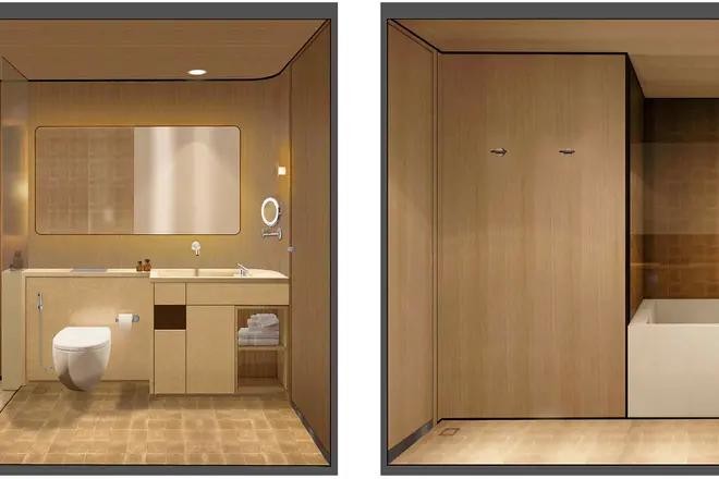 upper deck double bed premium cabin bathroom